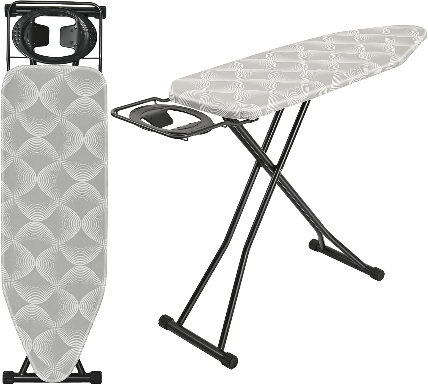 Folding Ironing Board 120x38cm Height Adjustable Steam Iron Rest - Kwikley