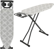 Folding Ironing Board 120x38cm Height Adjustable Steam Iron Rest - Kwikley