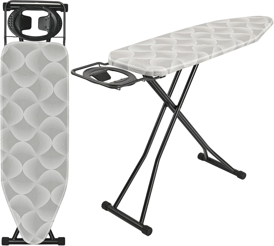 Folding Ironing Board 120x38cm Height Adjustable Steam Iron Rest - Kwikley