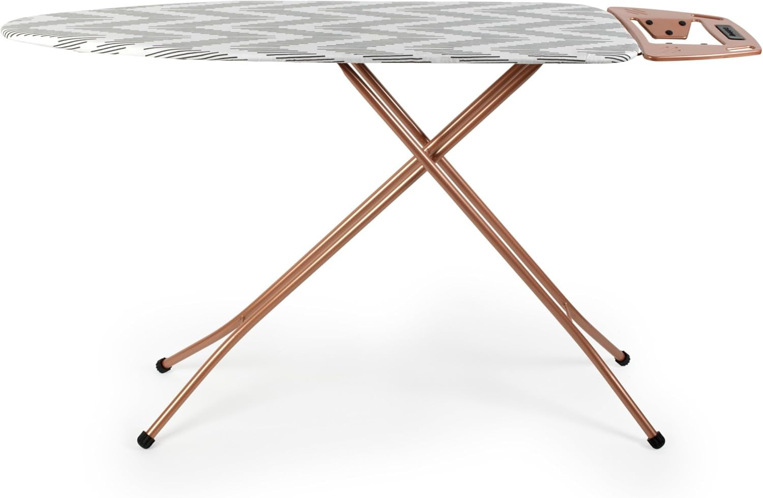 Folding Ironing Board 122x38cm Adjustable Height Heat Reflective Rose Gold - Kwikley