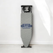 Folding Ironing Board Adjustable Height Built In Iron Rack Grey 120x38cm - Kwikley