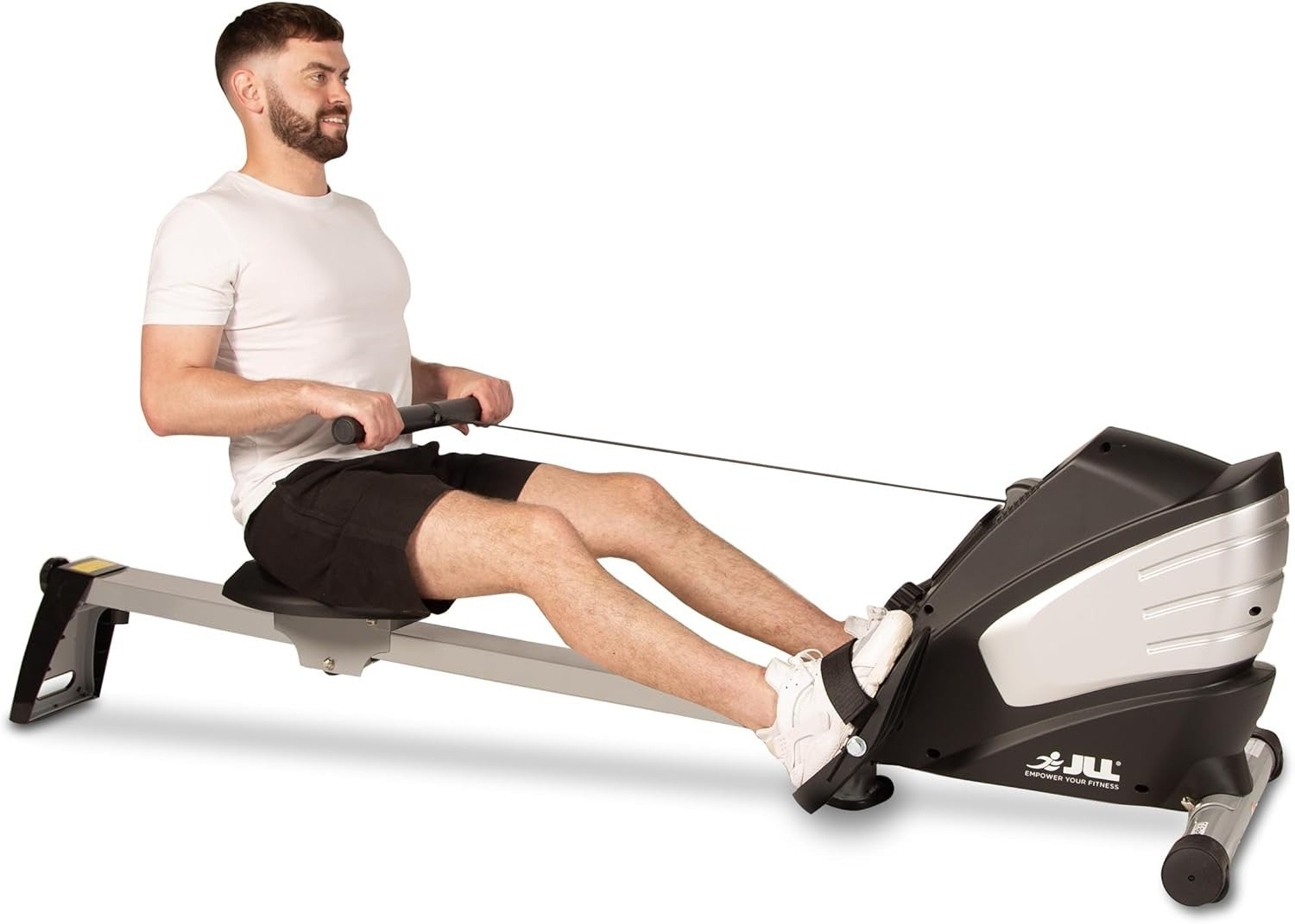 Folding Magnetic Rowing Machine 10 - Level Quiet Rower LCD Display Home 100KG - Kwikley