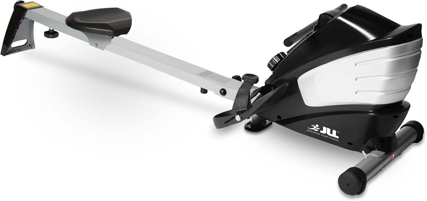Folding Magnetic Rowing Machine 10 - Level Quiet Rower LCD Display Home 100KG - Kwikley