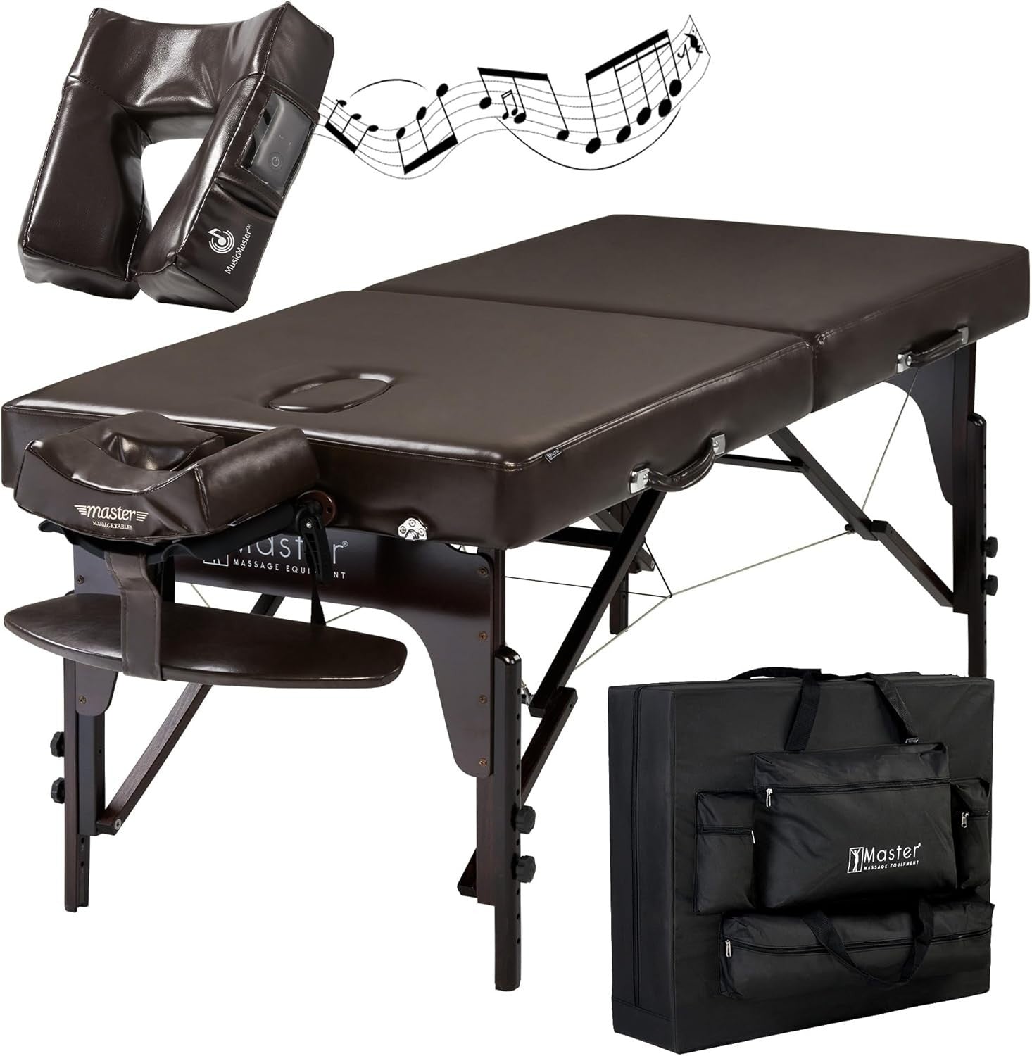 Folding Massage Table With Bluetooth Audio Portable Therapy Bed Carry Case - Kwikley