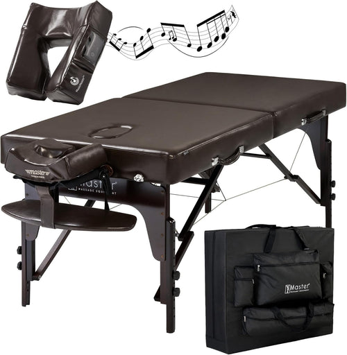 Folding Massage Table With Bluetooth Audio Portable Therapy Bed Carry Case - Kwikley