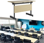 Folding Modular Training Desk – Mobile Conference Table with Wheels 55" - Kwikley