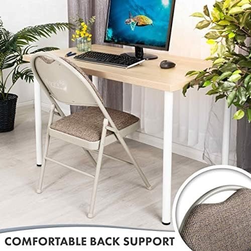 Folding Padded Chair Metal Frame Heavy Duty Foldable Indoor Outdoor Seat - Kwikley