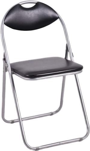 Folding Padded Chairs Set of 4 Metal Frame Conference Dining Desk Seats - Kwikley