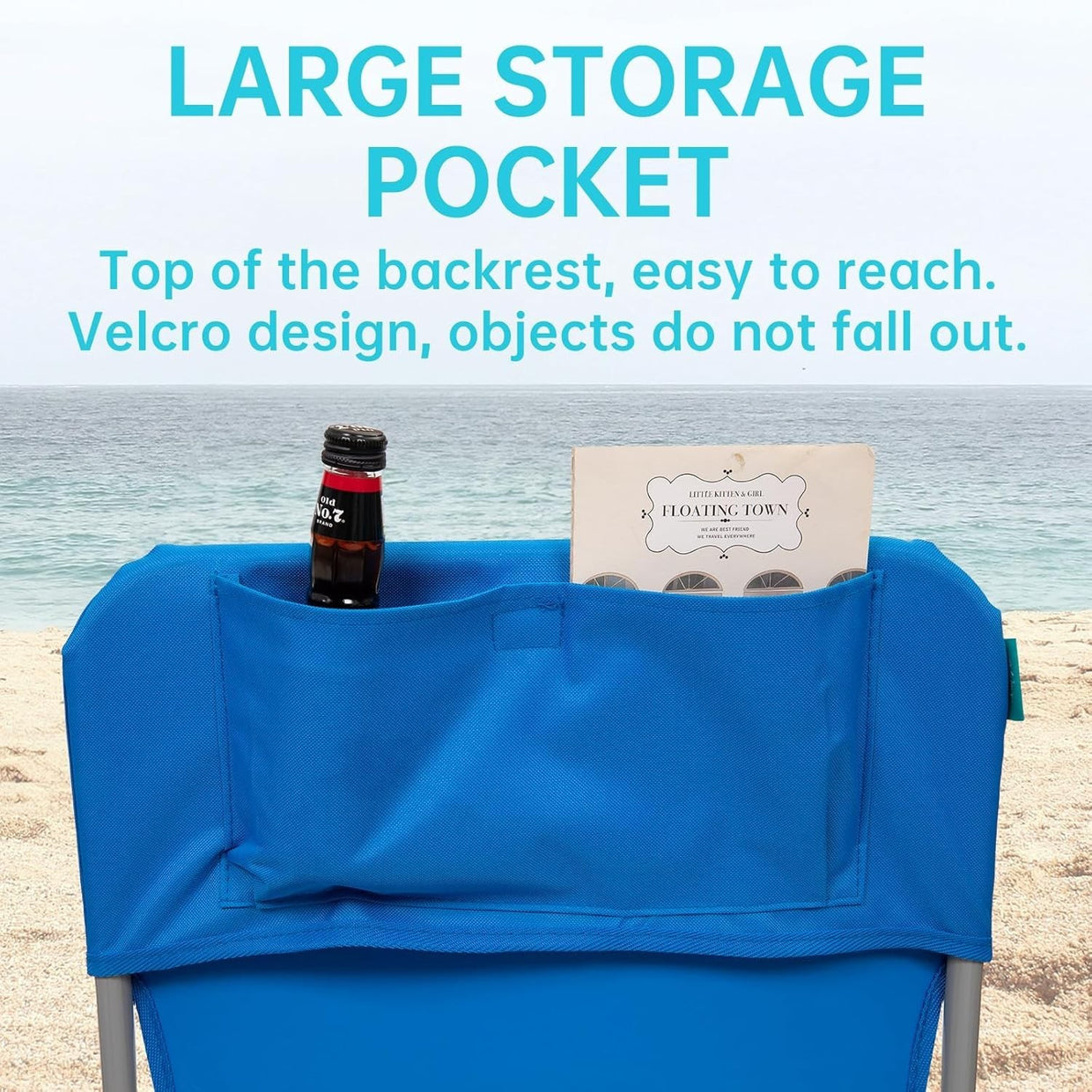 Folding Portable Beach Chairs High Back Camping Garden Chair 2 - Pack Blue - Kwikley