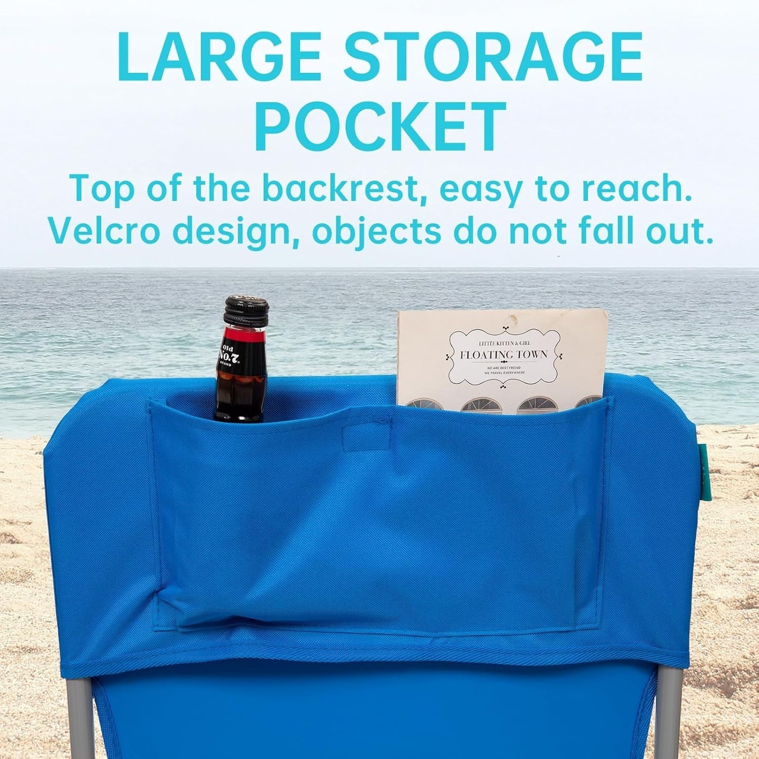 Folding Portable Beach Chairs High Back Camping Garden Chair 2 - Pack Blue - Kwikley