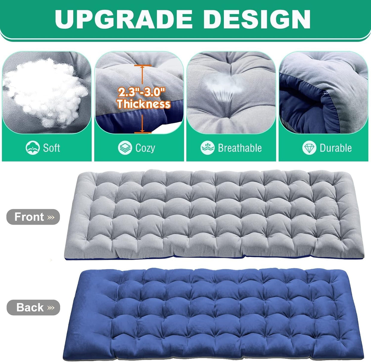 Folding Portable Camping Bed with Mattress | Heavy Duty 200kg Support - Kwikley