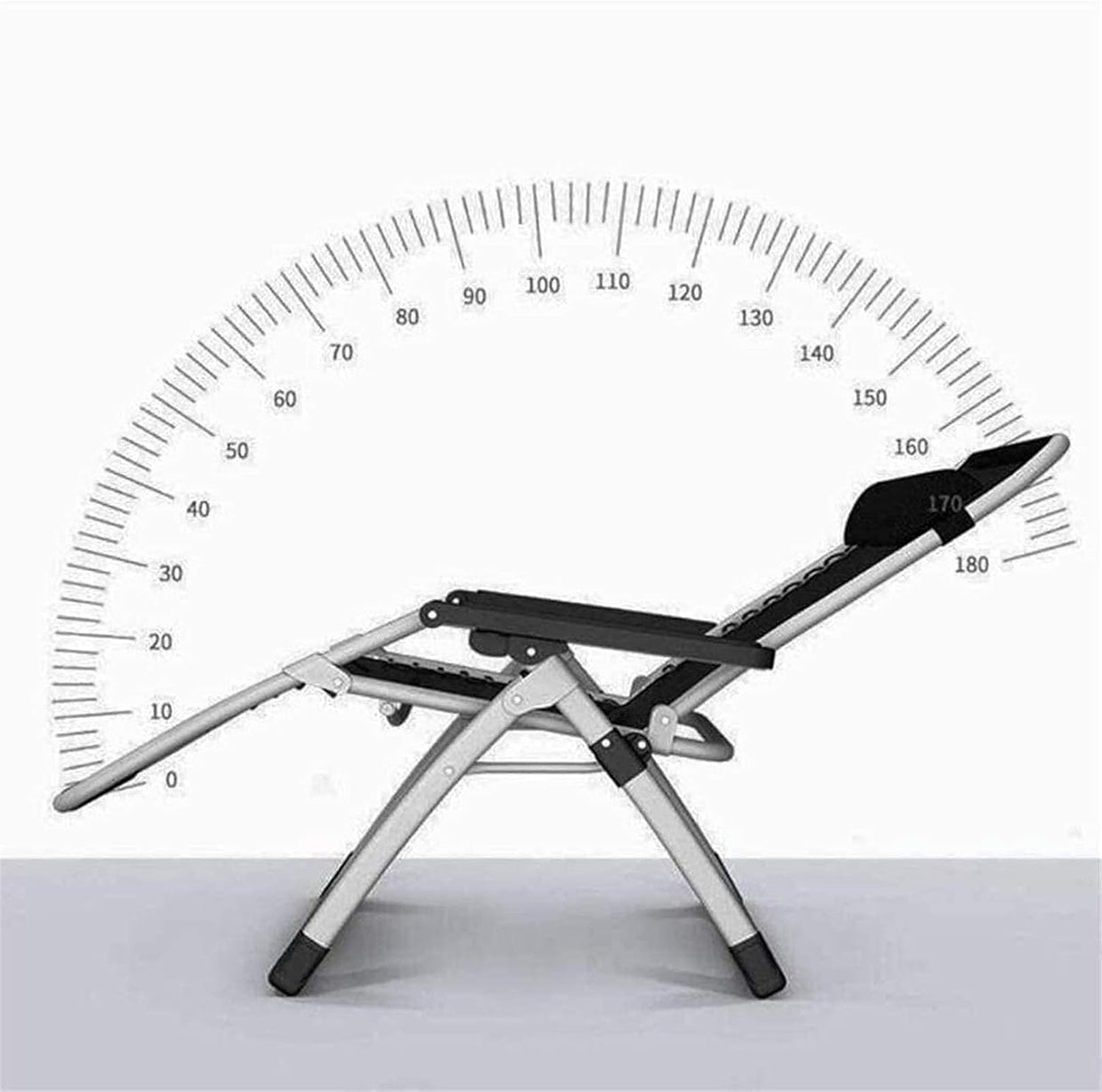 Folding Recliner Garden Sun Lounger Chair w/ Padded Cushion 160° Adjustable - Kwikley