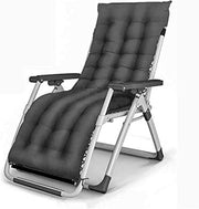 Folding Recliner Garden Sun Lounger w/ Cushion 160° Adjustable Chair - Kwikley
