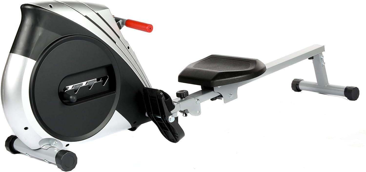 Folding Rowing Machine Adjustable Elastic Resistance Quiet Rower LCD Home 100KG - Kwikley