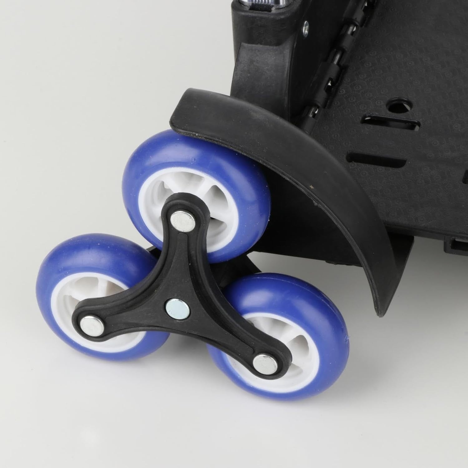 Folding Stair Climber Hand Truck 6 - Wheel Aluminium Trolley Lightweight Black - Kwikley