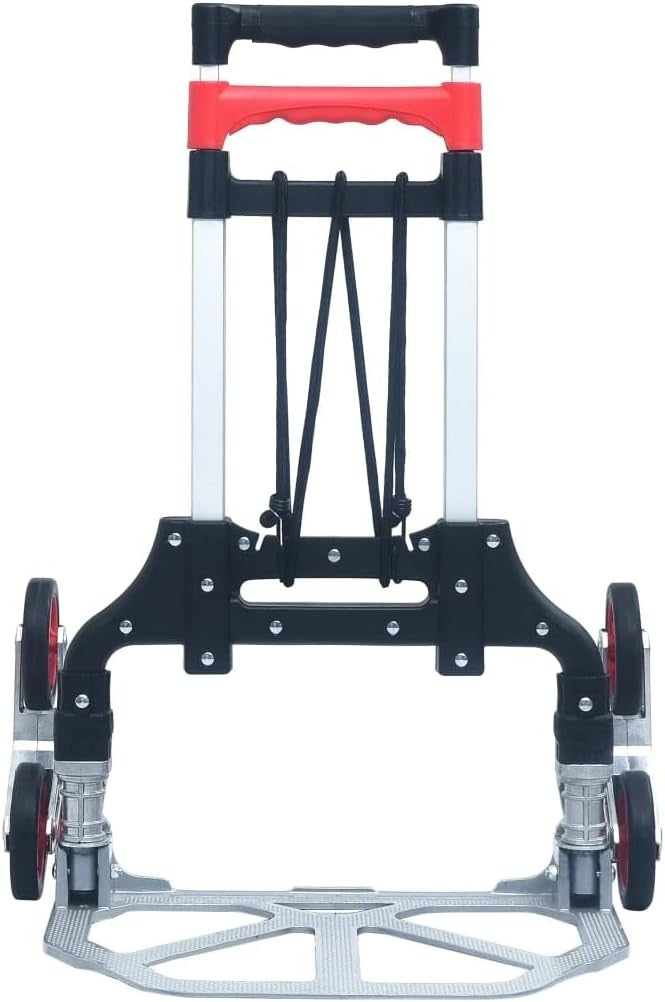 Folding Stair Climbing Hand Truck 70kg Aluminium 3 Wheel Adjustable Dolly - Kwikley