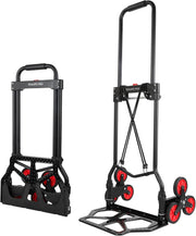 Folding Stair Climbing Sack Truck 100kg Heavy Duty Trolley 110cm Handle - Kwikley