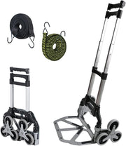 Folding Stair Climbing Sack Truck 125kg 6 Wheel Aluminium Trolley - Kwikley