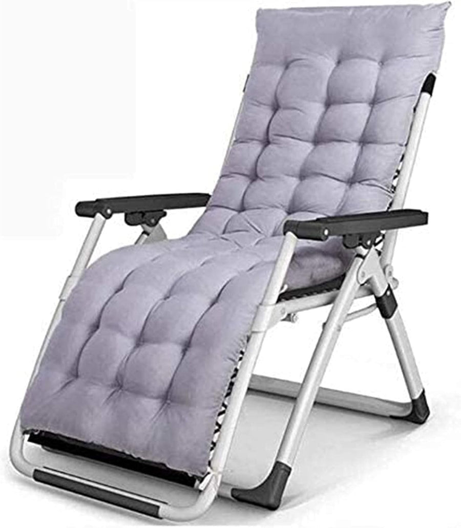 Folding Sun Lounger Chair Recliner w/ Cushion 160° Adjustable – 440lbs - Kwikley