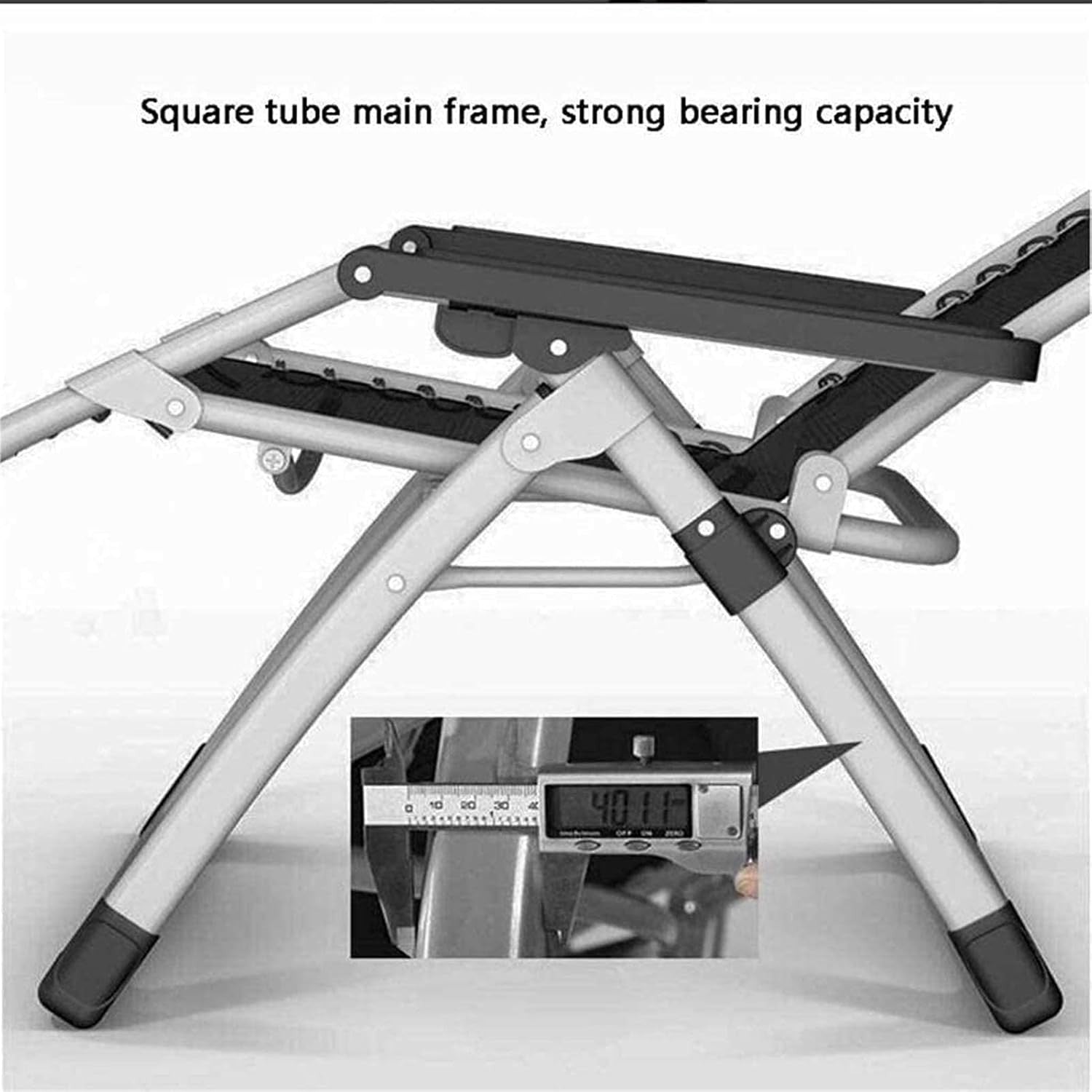 Folding Sun Lounger Chair Recliner w/ Cushion 160° Adjustable – 440lbs - Kwikley