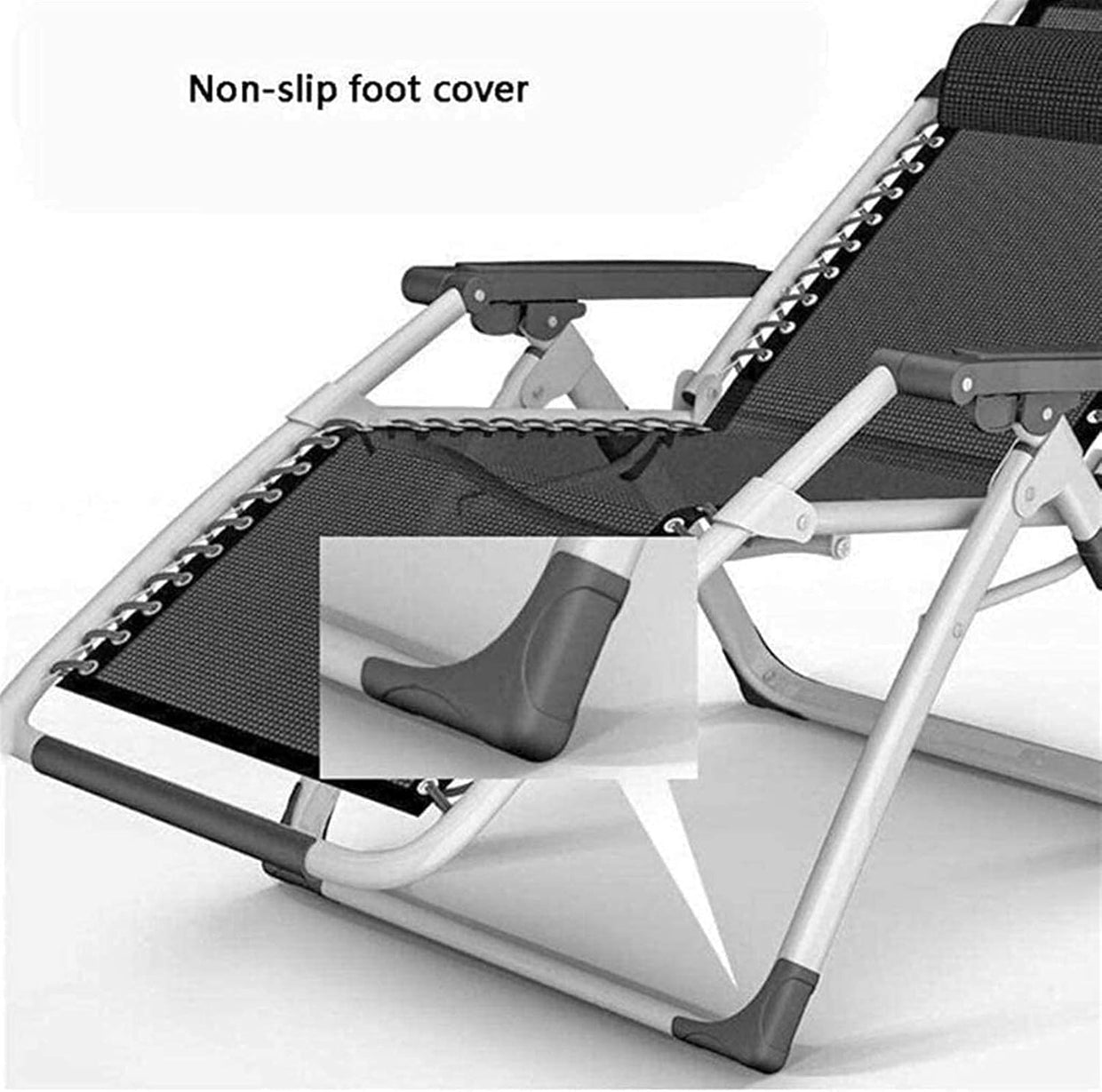 Folding Sun Lounger Chair Recliner w/ Cushion 160° Adjustable – 440lbs - Kwikley