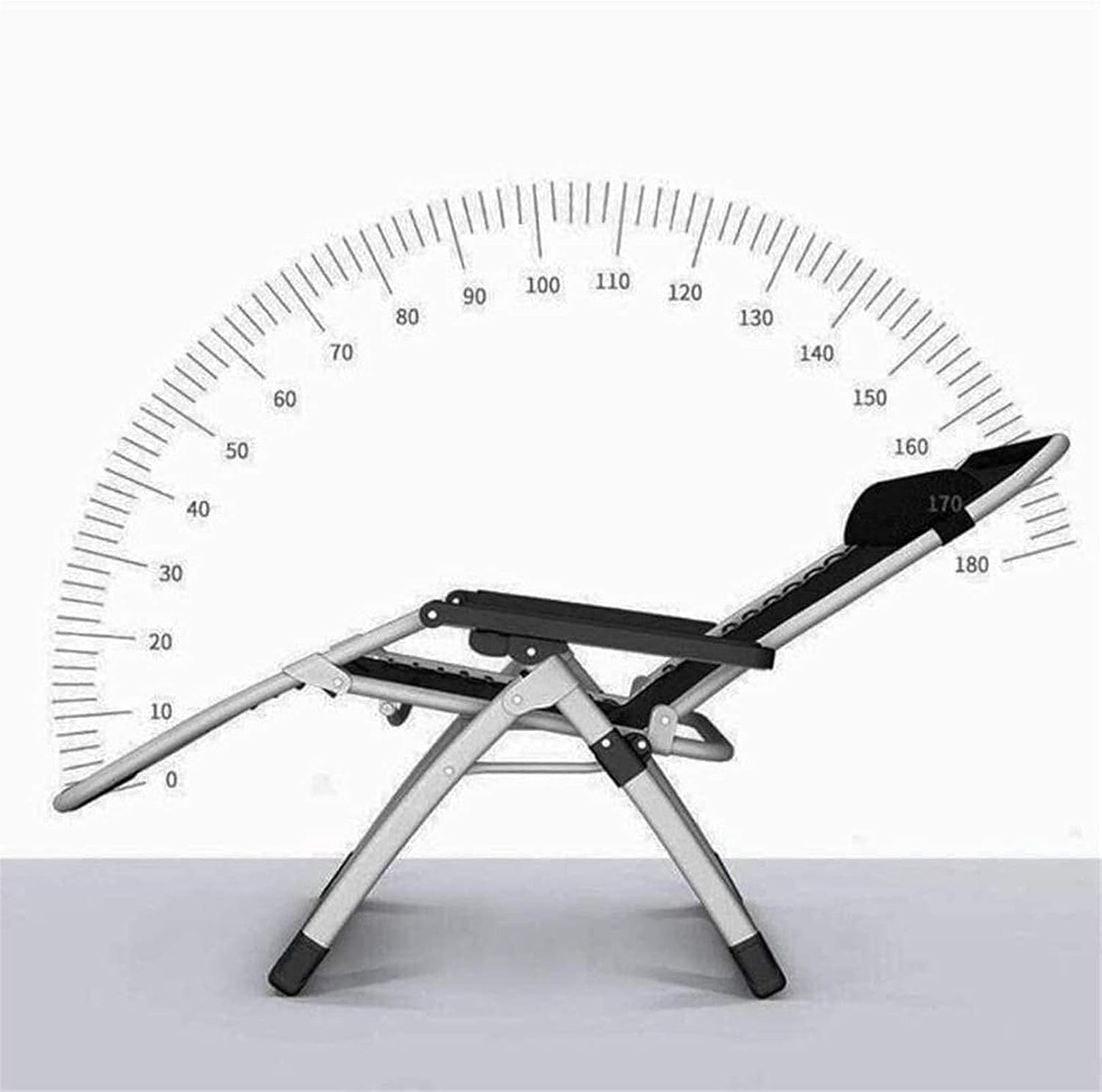 Folding Sun Lounger Chair Recliner w/ Cushion 160° Adjustable – 440lbs - Kwikley