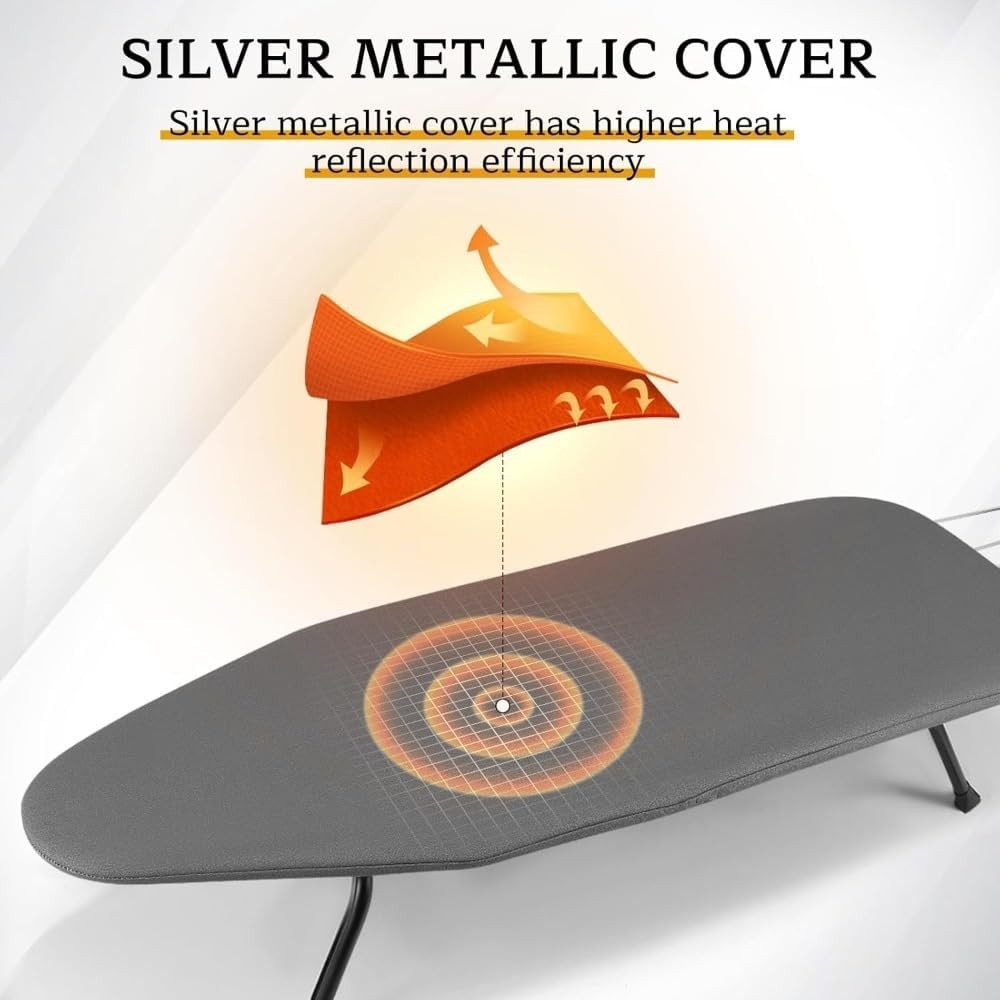 Folding Tabletop Ironing Board 81x31cm Compact with Iron Rest Non Slip - Kwikley