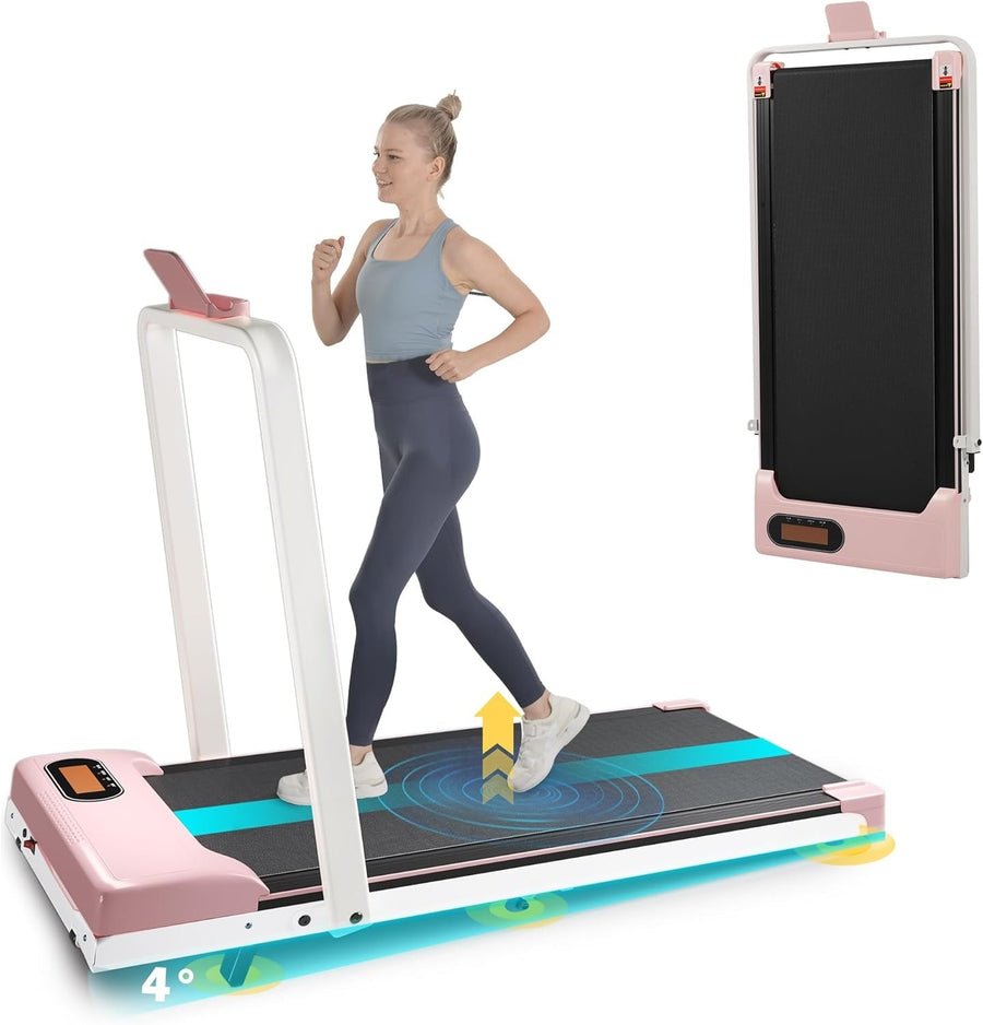 Folding Treadmill 2 - in - 1 Walking Jogging Running Machine for Home - Kwikley