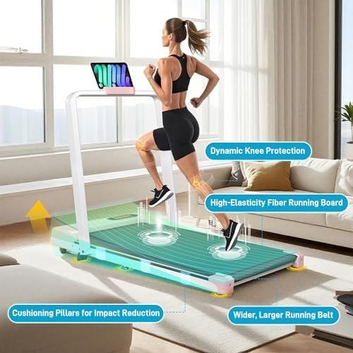 Folding Treadmill 2 - in - 1 Walking Jogging Running Machine for Home - Kwikley