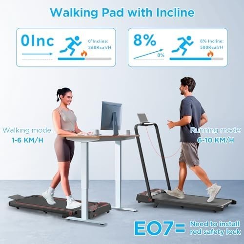 Folding Under Desk Treadmill 3 - in - 1 w/ Incline, LED & Remote Control - Kwikley