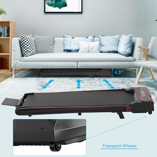 Folding Under Desk Treadmill 3 - in - 1 w/ Incline, LED & Remote Control - Kwikley
