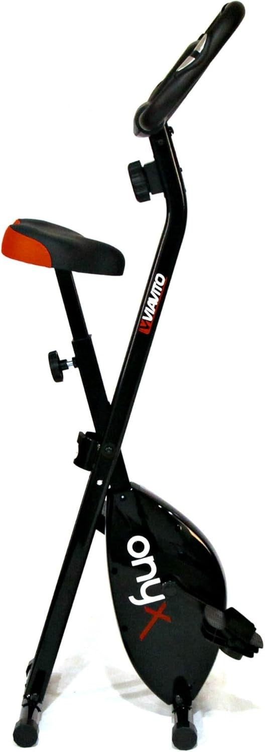 Folding Upright Exercise X - Bike 8 - Level Magnetic Resistance LCD Pulse Sensors - Kwikley
