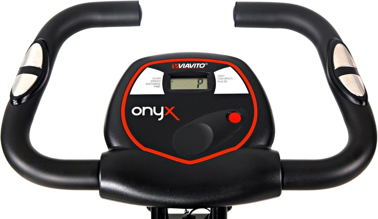 Folding Upright Exercise X - Bike 8 - Level Magnetic Resistance LCD Pulse Sensors - Kwikley