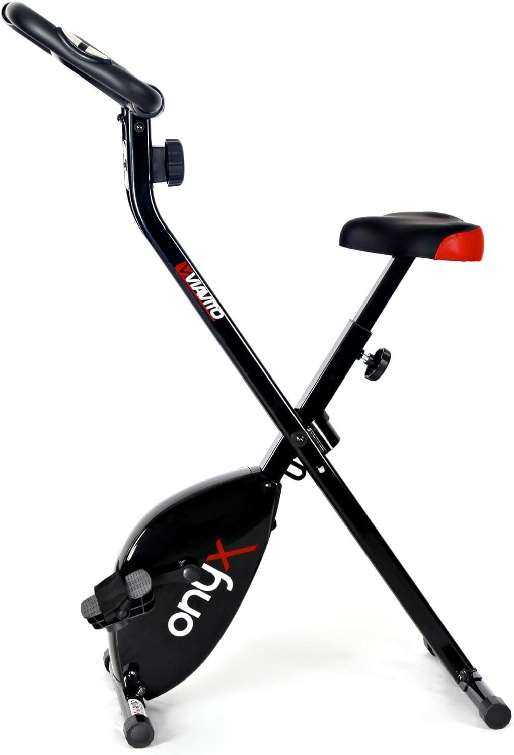 Folding Upright Exercise X - Bike 8 - Level Magnetic Resistance LCD Pulse Sensors - Kwikley