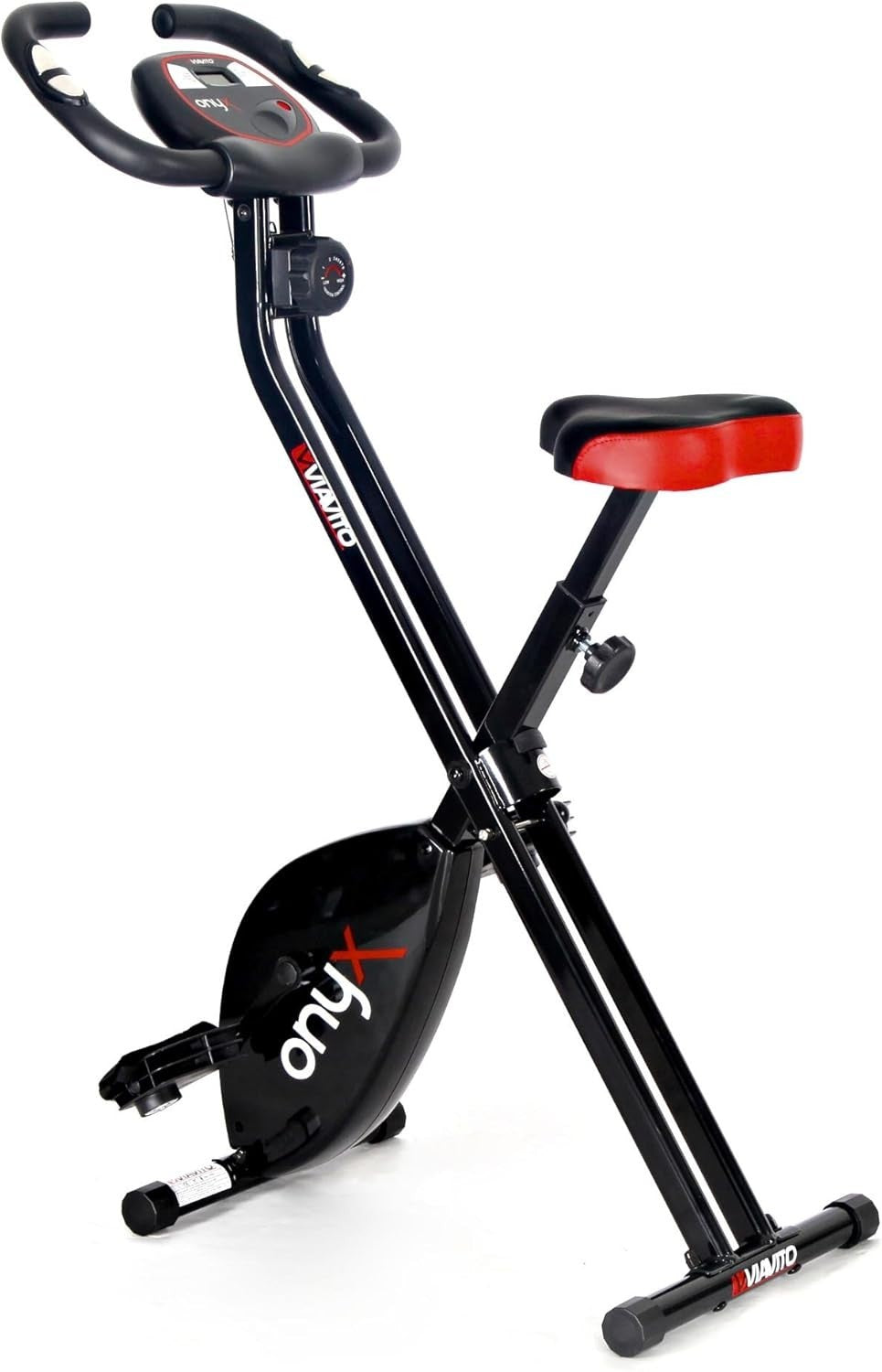 Folding Upright Exercise X - Bike 8 - Level Magnetic Resistance LCD Pulse Sensors - Kwikley