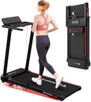 Folding Walking Pad 8% Incline 12km/h Under Desk Treadmill Quiet Motor 120kg - Kwikley