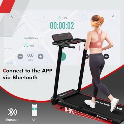Folding Walking Pad 8% Incline 12km/h Under Desk Treadmill Quiet Motor 120kg - Kwikley