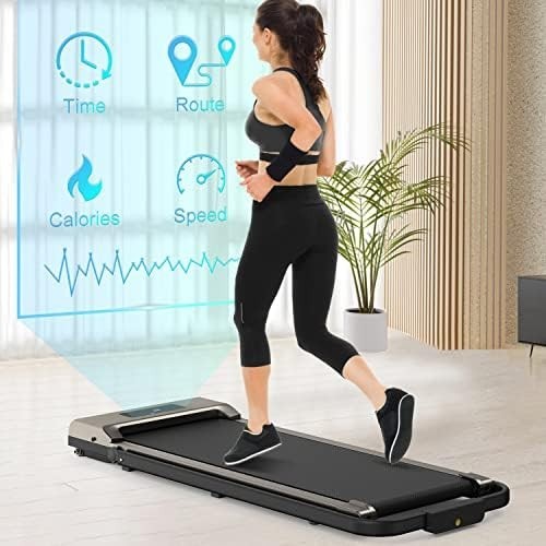 Folding Walking Pad Treadmill 2.5HP 10km/h Wide Belt Shock Absorb Home Office - Kwikley