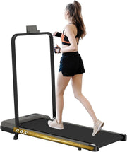 Folding Walking Pad Under Desk Treadmill Home Fitness Quiet Motor 110KG LED - Kwikley