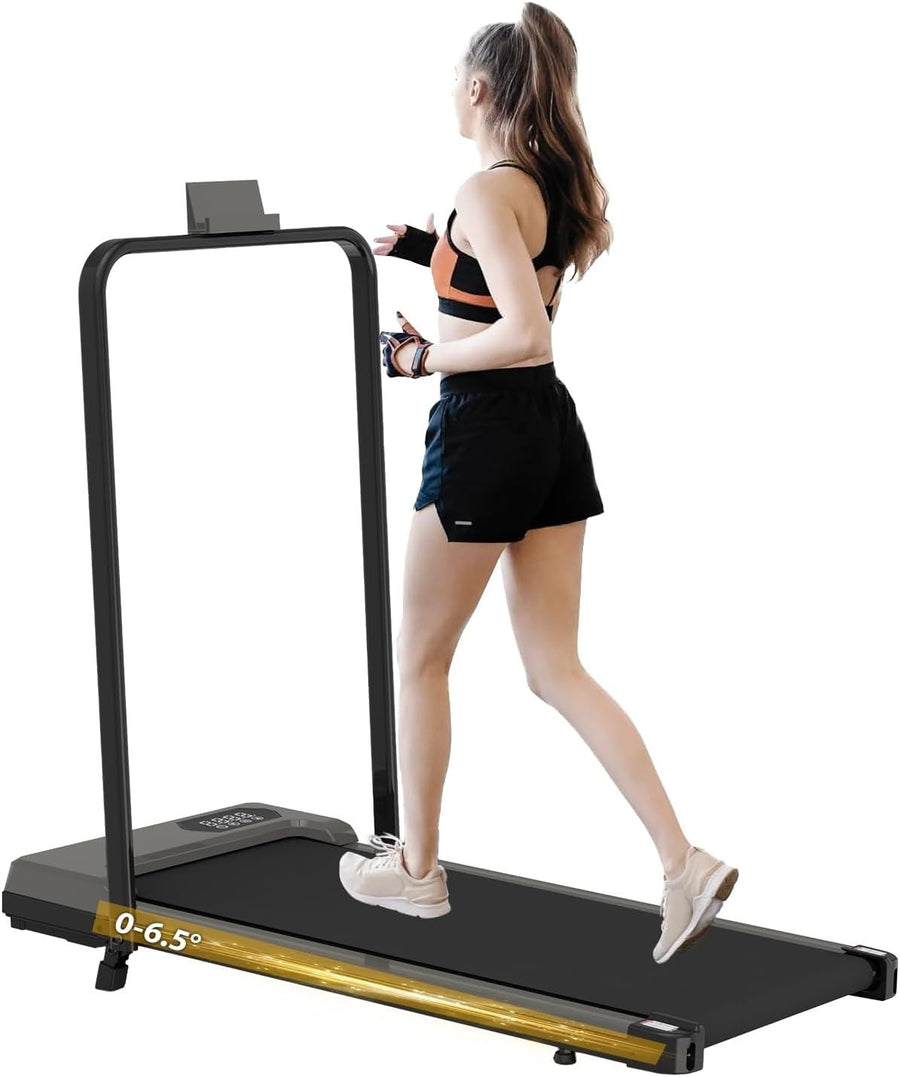 Folding Walking Pad Under Desk Treadmill Home Fitness Quiet Motor 110KG LED - Kwikley