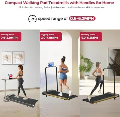 Folding Walking Pad Under Desk Treadmill Home Fitness Quiet Motor 110KG LED - Kwikley