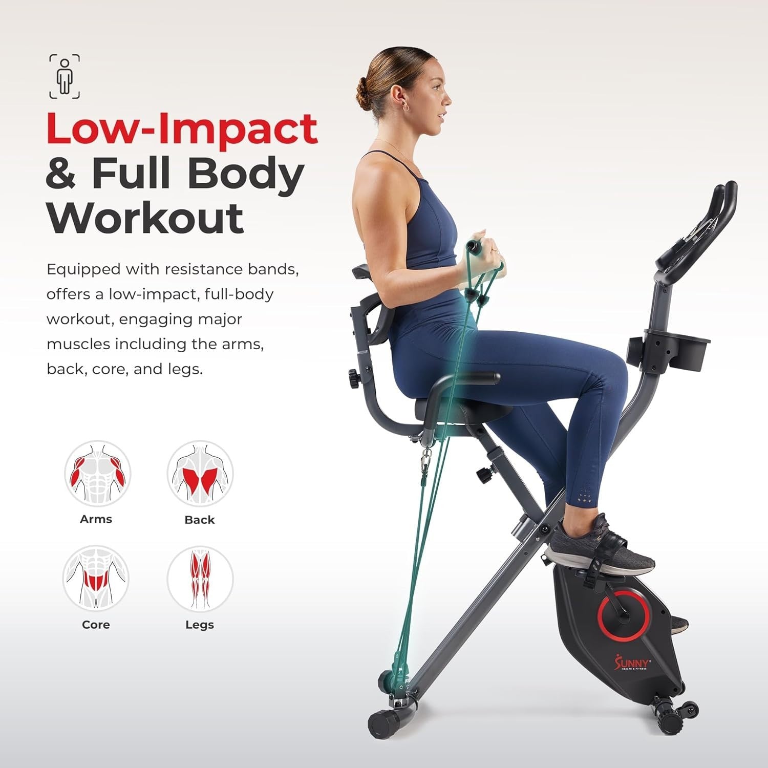 Folding X - Bike with 14 - Level Magnetic Resistance Smart Bluetooth Fitness Cycle - Kwikley