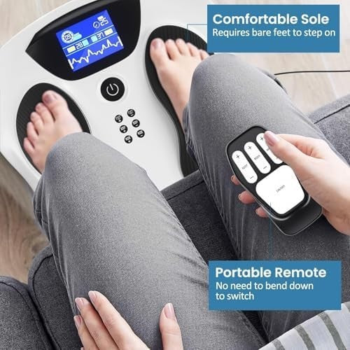 Foot & Leg Circulation Booster EMS TENS Massager Pain Relief Therapy - Kwikley