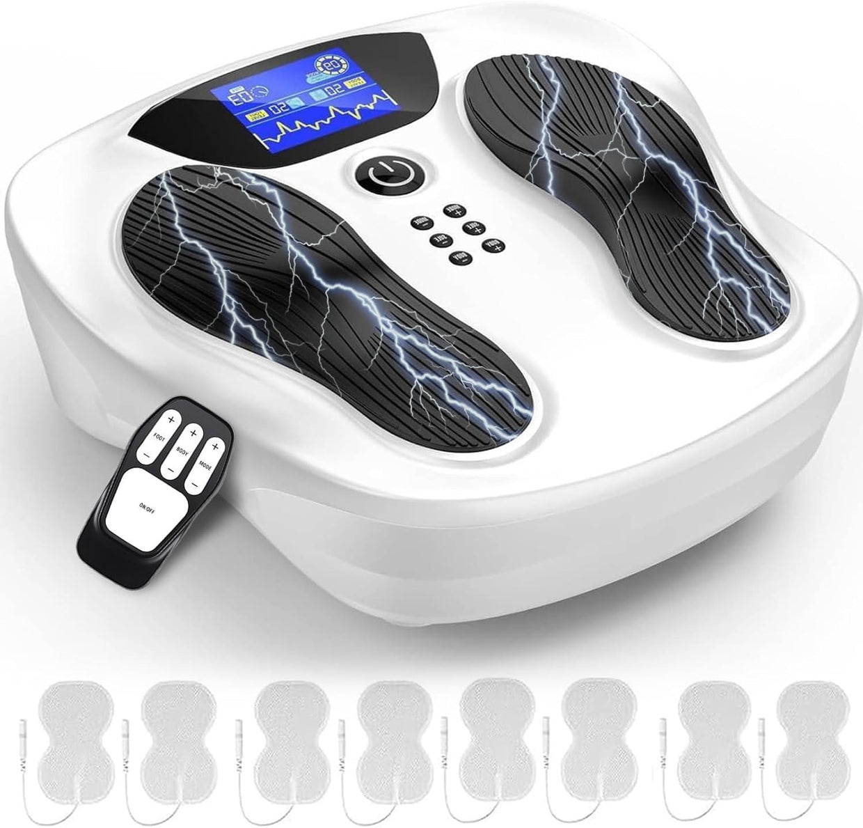 Foot & Leg Circulation Booster EMS TENS Massager Pain Relief Therapy - Kwikley