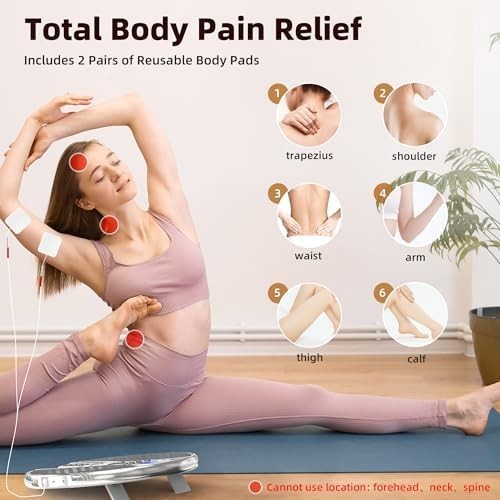 Foot & Leg Circulation Machine EMS TENS Pain Relief Red Light Therapy - Kwikley