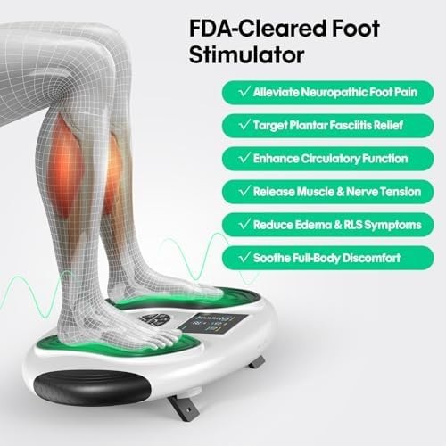 Foot Massager EMS TENS Pain Relief Circulation Machine 99 Intensities 15 Modes - Kwikley