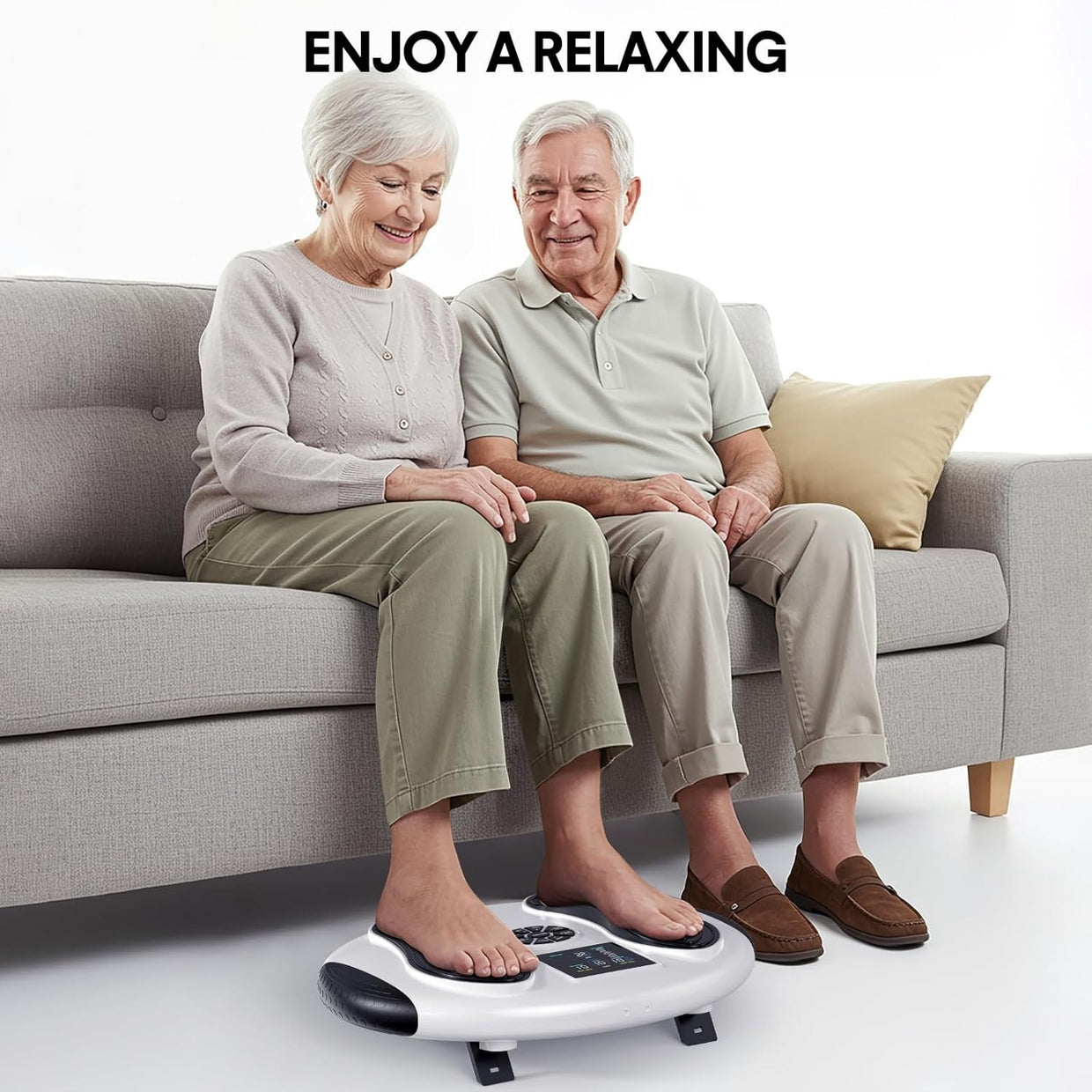 Foot Massager EMS TENS Pain Relief Circulation Machine 99 Intensities 15 Modes - Kwikley