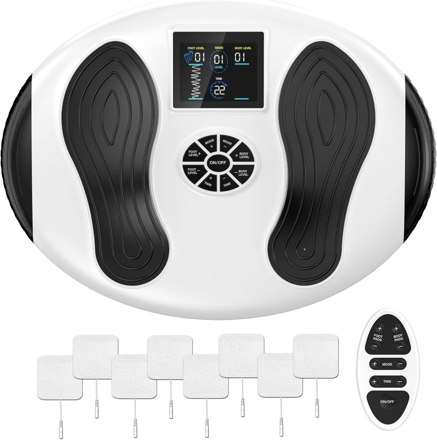 Foot Massager EMS TENS Pain Relief Circulation Machine 99 Intensities 15 Modes - Kwikley