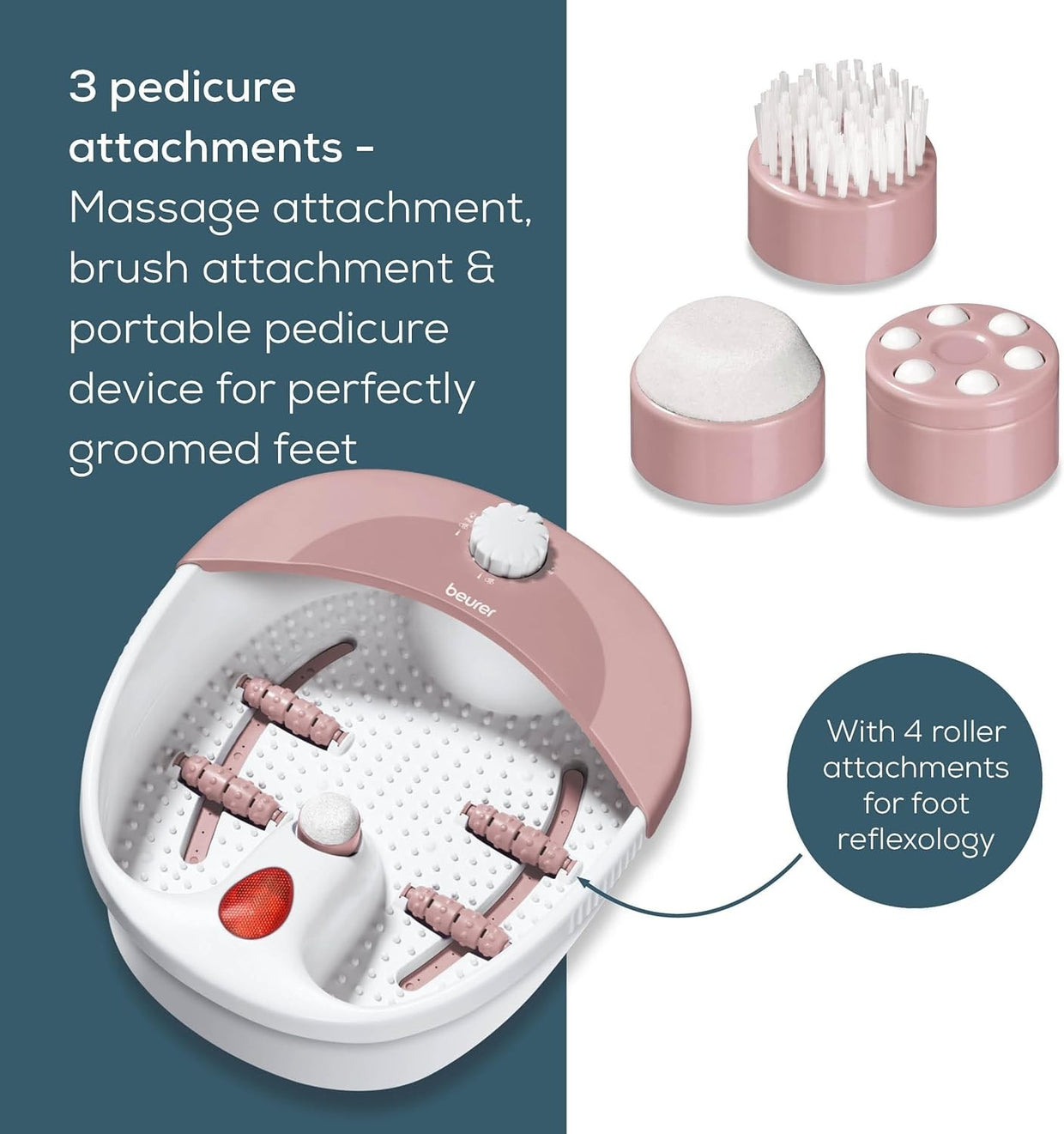 Foot Spa w/ Vibration, Bubbles, Infrared & Reflexology Rollers - Kwikley