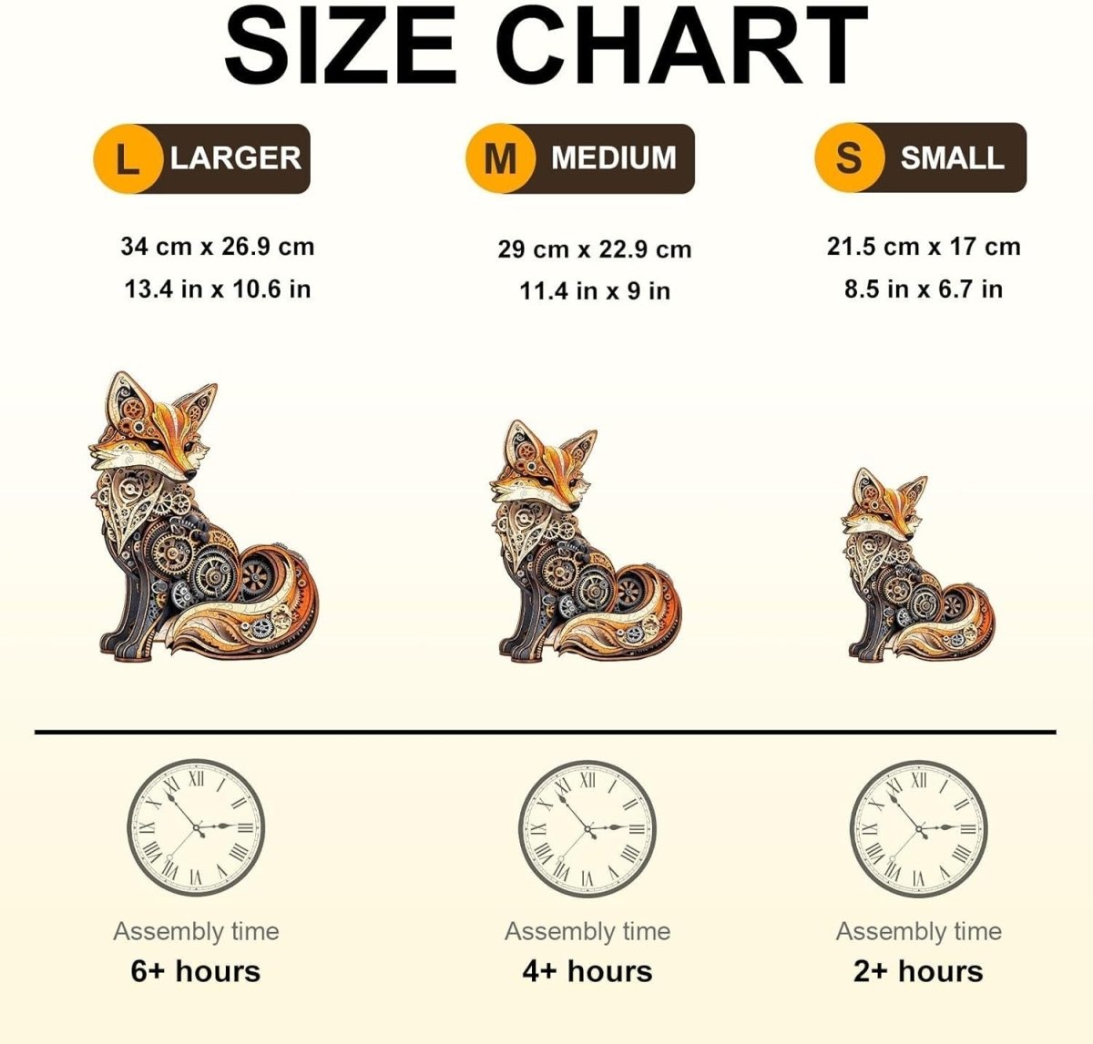 Fox Wooden Jigsaw Puzzle 165pcs Animal Shape Adult Kids Gift Box Decor - Kwikley